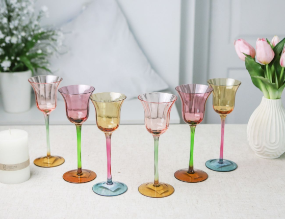 Набор подсвечников-бокалов КАМПАНАС, стекло, 20 см, 6 шт.