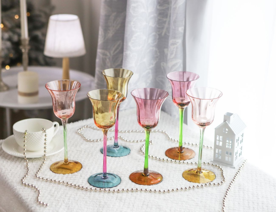 Набор подсвечников-бокалов КАМПАНАС, стекло, 20 см, 6 шт.