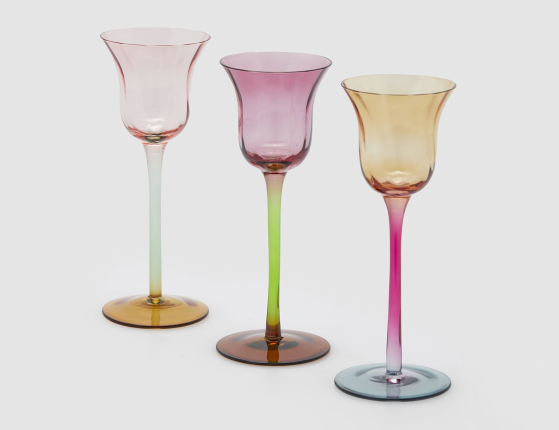 Набор подсвечников-бокалов КАМПАНАС, стекло, 20 см, 6 шт.