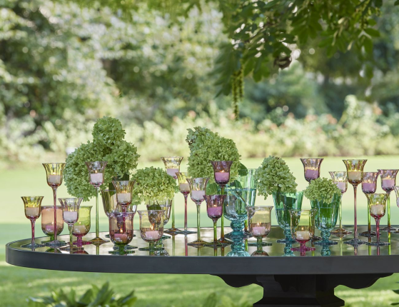 Набор подсвечников-бокалов КАМПАНАС, стекло, 20 см, 6 шт.