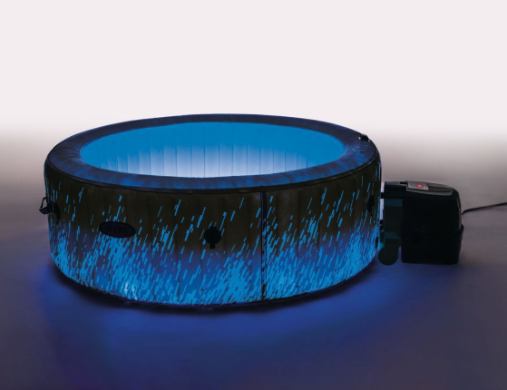 Надувное джакузи Интекс ПьюрСпа Глоу Делюкс (Intex PureSpa Glow Deluxe) с аэромассажем и подсветкой, 196х71 см