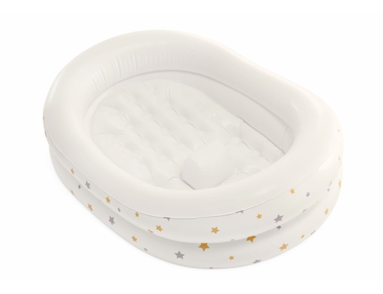 Детская надувная ванночка Интекс Звездная (Intex Starry Baby), с насосом, 89х66х25 см
