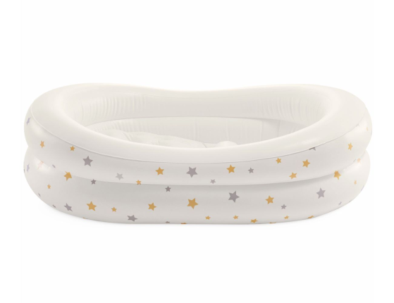 Детская надувная ванночка Интекс Звездная (Intex Starry Baby), с насосом, 89х66х25 см
