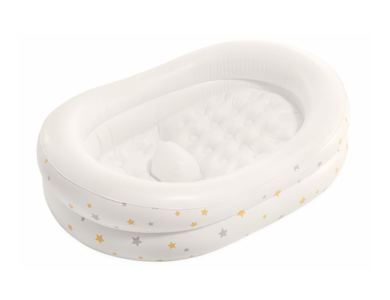 Детская надувная ванночка Интекс Звездная (Intex Starry Baby), с насосом, 89х66х25 см