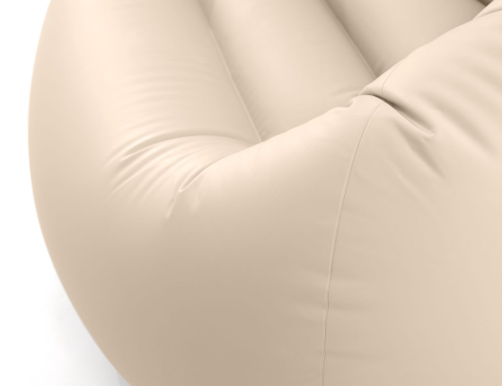 Надувное кресло-мешок Интекс Бинлесс Бэг (Intex Beanless Bag), кремовое, 137х127х74 см