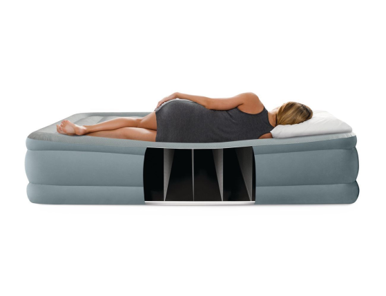 Двуспальная кровать Интекс Премиум Комфорт (Intex Premium Comfort Queen), 152х203х46 см, со встроенным насосом 220