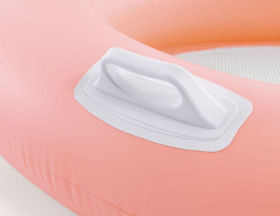 Надувное кресло для плавания Интекс Пиллоу Флоат (Intex Pillow Float Lounge) с сетчатым дном, розовое, 114х107 см