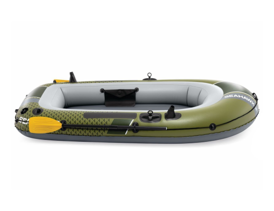 Надувная лодка Интекс (Intex) двухместная Сихок с насосом и веслами (Seahawk 2 Set), 236х114х41 см
