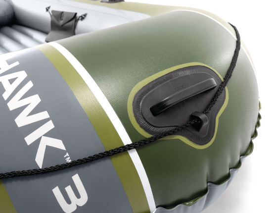 Надувная лодка Интекс (Intex) трёхместная Сихок с насосом и веслами (Seahawk 3 Set), 295х137х43 см