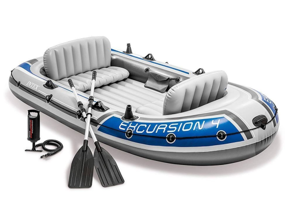 Надувная лодка четырехместная INTEX Excursion-4 (Set), 315х165х43 см