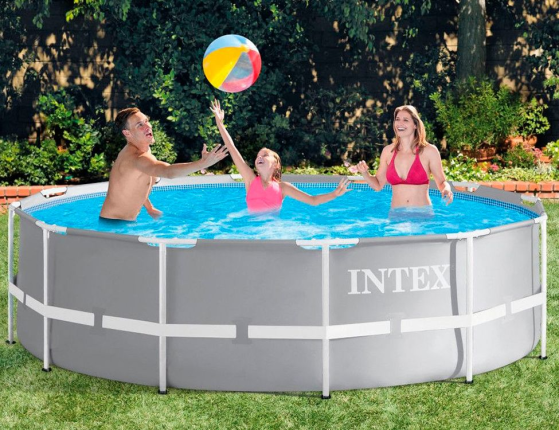Бассейн каркасный Intex Prism Frame Pool, 366 х 122 см + фильтр-насос + лестница