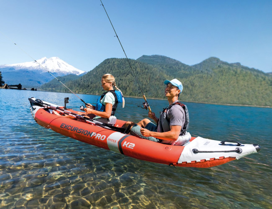 Надувная лодка-каяк Intex Excursion PRO-K2 (Set), 384х94х46 см