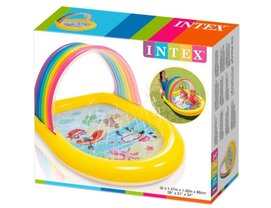 Надувной игровой центр INTEX Радужный, 147х130х86 см, от 2 лет