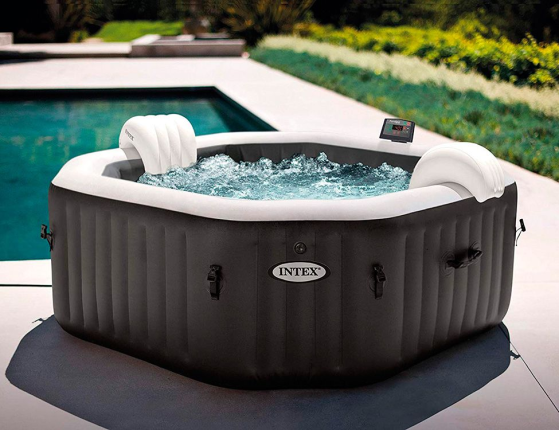 Надувное джакузи Intex PureSpa Deluxe с аэро и гидромассажем и хлоргенератором, 201х71 см