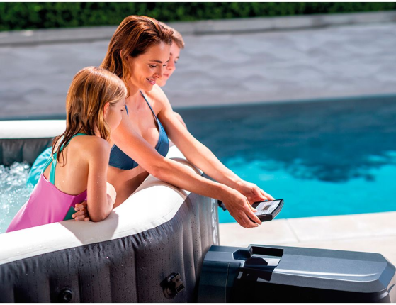 Надувное джакузи Intex PureSpa Deluxe с аэро и гидромассажем и хлоргенератором, 201х71 см