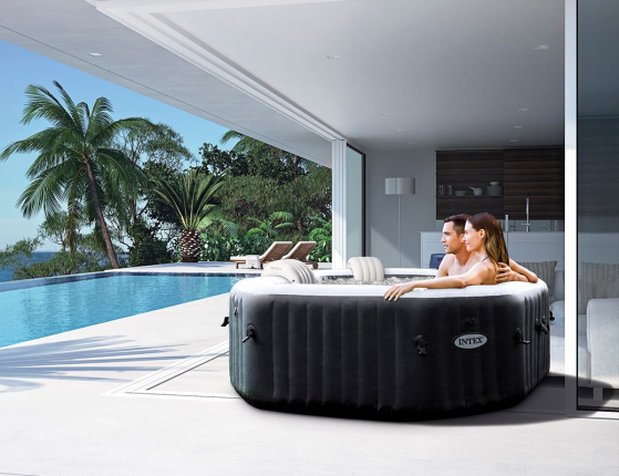 Надувное джакузи Делюкс Интекс ПьюрСпа (Intex PureSpa Deluxe) с аэро и гидромассажем и хлоргенератором, 218х71 см