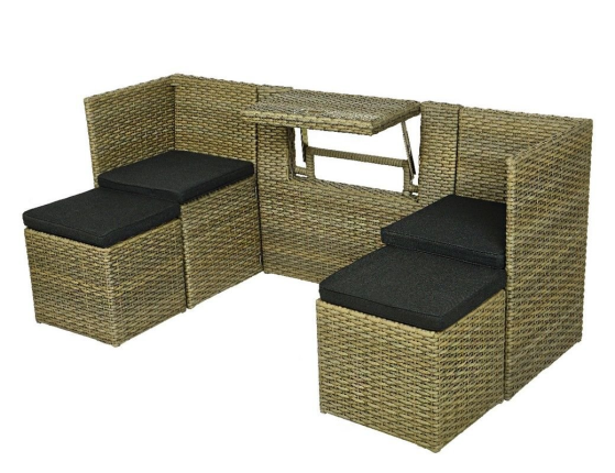 Мебель для балкона и лоджии ЦЮРИХ, искусственный ротанг, 59x110x80 см