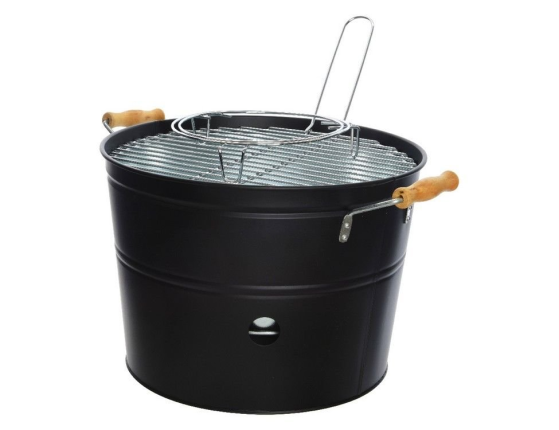 Портативный гриль ВЕДЁРКО BBQ-STYLE, сталь, чёрный, 33x40x24 см