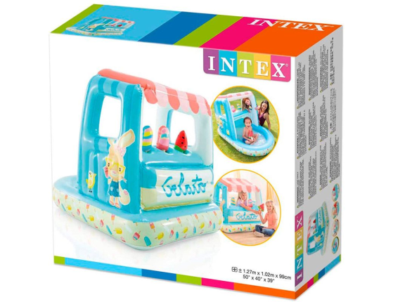 Надувной бассейн-игровой центр Киоск с мороженым INTEX, 127х102х99см, от 2 до 6 лет