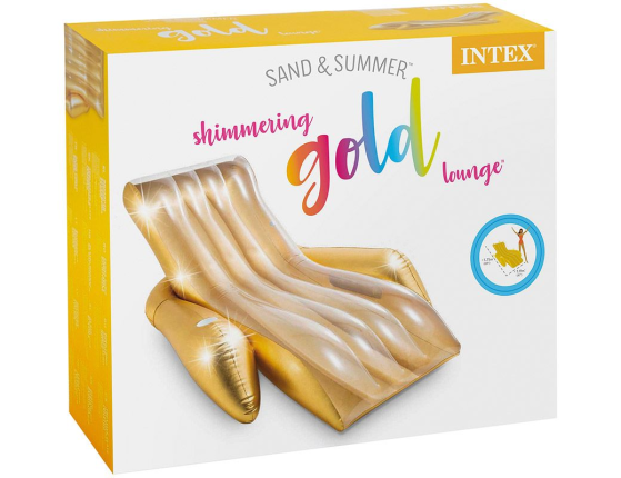 Надувной Шезлонг Золотой блеск INTEX, 175х119х61 см