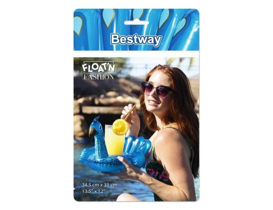 Плавающий надувной держатель для напитков Павлин 34х31 см, BestWay