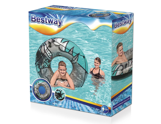 Надувной круг Носорог, 119 см, от 12 лет, BestWay