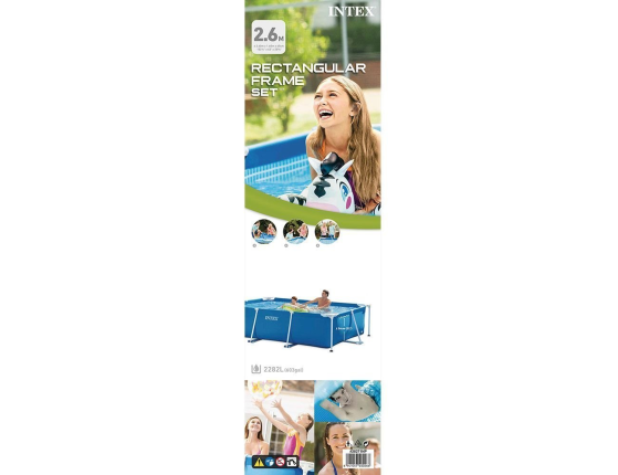Бассейн каркасный Intex Rectangular Frame Pool, 260х160х65см