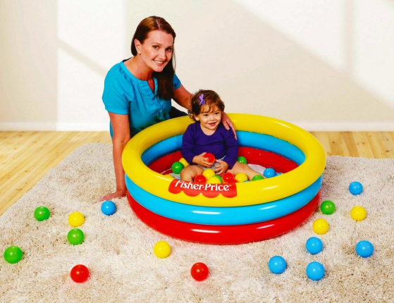 Бассейн надувной Fisher Price 91 х 25 см, с 25 шариками, от 2 лет, BestWay