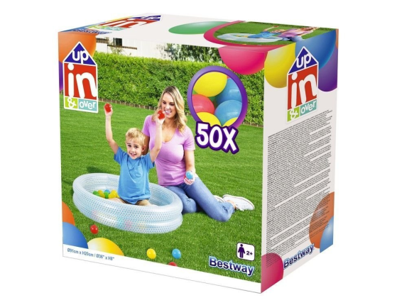 Надувной бассейн с мячами Play Pool голубой, 91x20 см, от 2 лет, BestWay