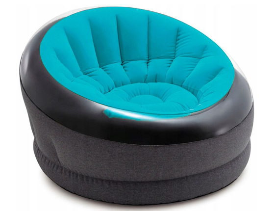Надувное кресло Intex Empire Chair бирюзовое, 112х109х69 см