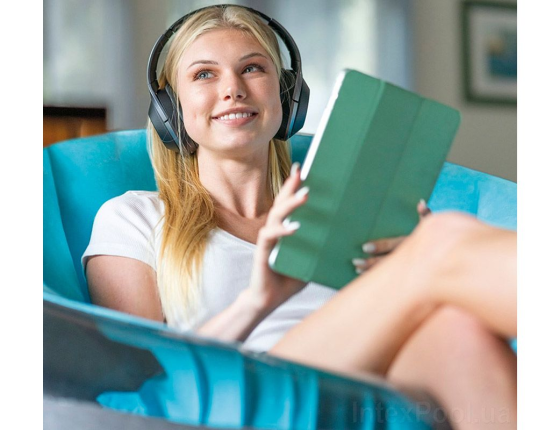 Надувное кресло Intex Empire Chair бирюзовое, 112х109х69 см