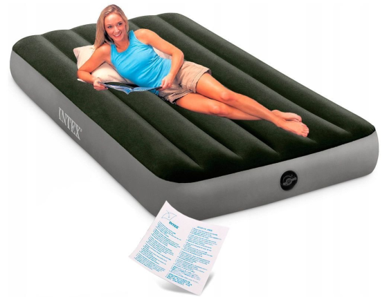 Надувная кровать (матрас Intex) Prestige Downy Airbed, (Twin), 99х191х25см