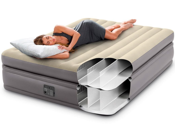 Двуспальная кровать Intex Prime Comfort Elevated Airbed (Queen), 152х203х51 см, со встроенным насосом 220
