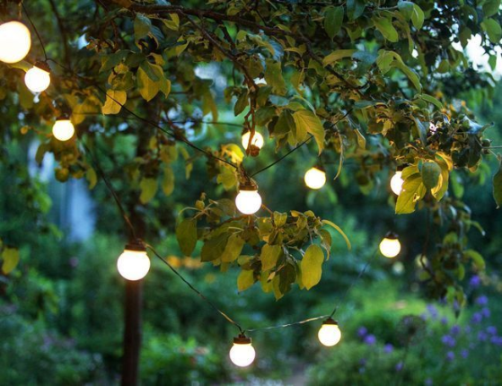 Электрогирлянда МОЛОЧНЫЕ ШАРЫ, 20 тёплых белых LED-огней, 9.5+3 м, черный провод, уличная