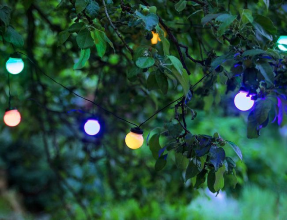 Электрогирлянда ПАСТЕЛЬНЫЕ ШАРЫ, 20 LED-огней, 9.5+3 м, черный провод, уличная