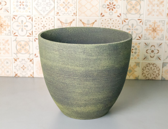 Кашпо ДРУДЖИ, полипропилен, серое, 27х31 см