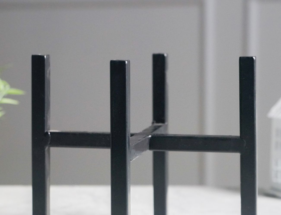 Подставка для кашпо АСКОТ, металл, чёрная, 16.5х16.5х25 см