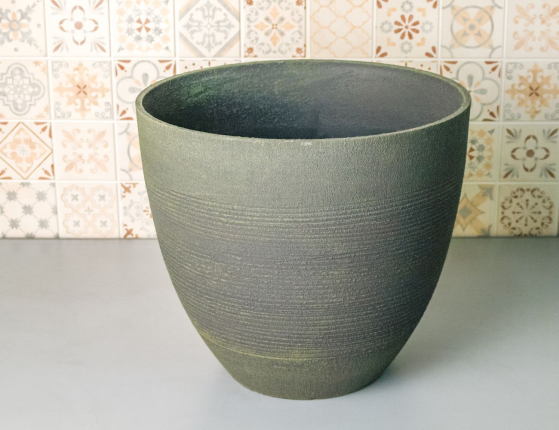 Кашпо ДРУДЖИ, полипропилен, серое, 33х37 см