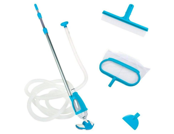 Комплект для чистки бассейнов Deluxe Pool Maintenance Kit (сачок, щетка-вакуумный пылесос, фильтрующая колба) Intex