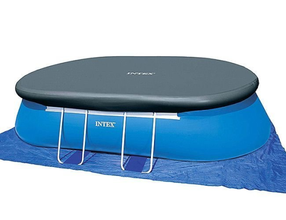   Intex Oval Frame Pool, 610366122  + - + 