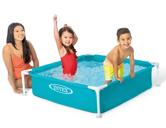 Каркасный бассейн Intex мини (голубой), 122х122х30 см, от 2 лет
