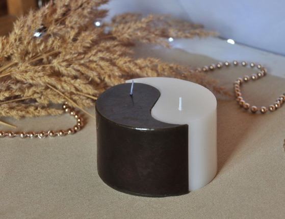 Декоративная свеча ИНЬ-ЯН, 12.5х7.5 см