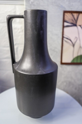 Керамическая ваза-кувшин БРОККА НЕРА, ручной работы, антрацитовая, 41 см