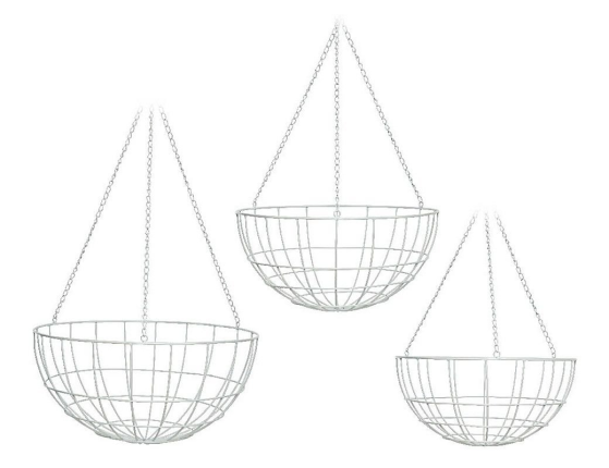 Набор подвесных основ для композиций СЕЛИН, металл, белый, 40-50 см, 3 шт.