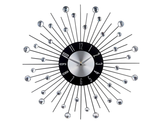 Настенные часы РАГГИ, серебряные лучи, металл, акрил, 42 см