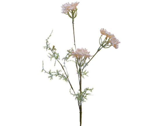 Искусственные цветы ЗОНТИКИ, пластик, белые, 68 см