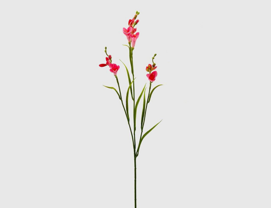 Декоративная ветка-цветок ФРЕЗИЯ ЯГОДНАЯ, 65 см