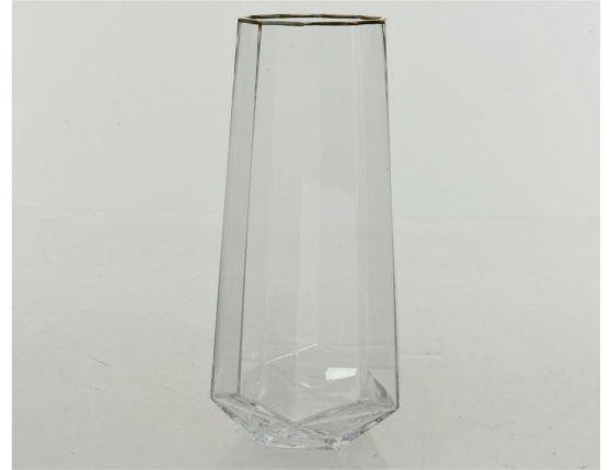 Дизайнерская стеклянная ваза БРИЖИТ, 25 см
