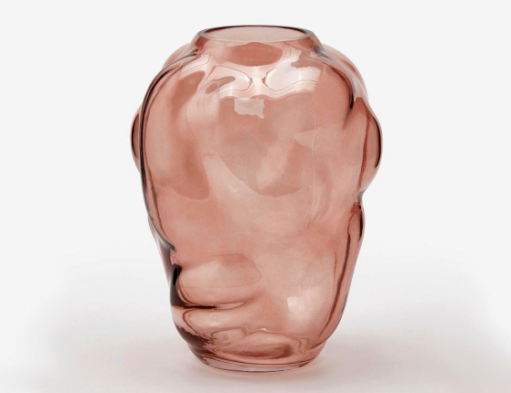 Декоративная ваза АРЬЯ РОЗА, стекло, 25 см