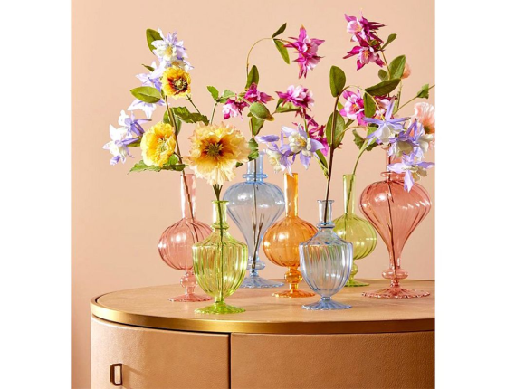 Стеклянная ваза ОВОИДЭ, оранжевая, 25 см